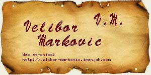 Velibor Marković vizit kartica